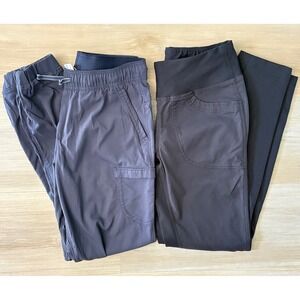 REI Co-op Hiking Pants Size M 10-12 Gray Black Jogger Legging Lot 2pc